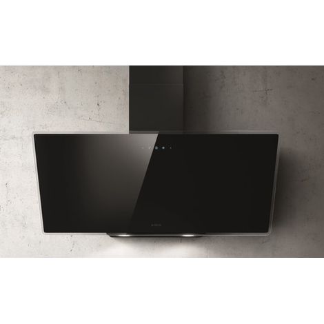 Elica – Hotte décorative verre inclinée 90cm PRF0119829 – Aspiration jusqu'à 713m3/h – 2 vitesses + fonction Booster – Éclairage LED 3500K