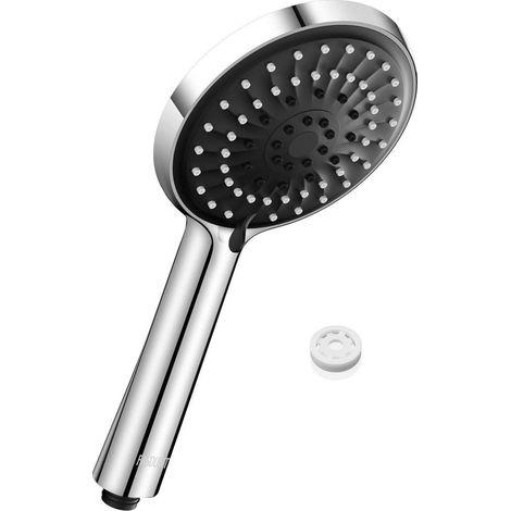 -fach Duschkopf Handbrause 9.5L/min Wasserersparnis 49% Black 120MM (1/5)