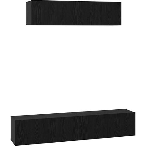 Maison Exclusive - Ensemble meuble TV 4 pcs Chêne noir Bois d'ingénierie
