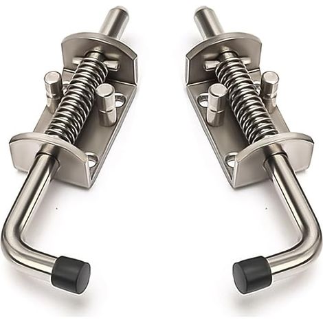Pièces Loquet Ressort Acier Inoxydable 304 Verrou Inox Verrou Ressort Inox Verrou à Boulon Avec poignée en caoutchouc Portes Garage Fenêtres Abris de Jardin (1/2)