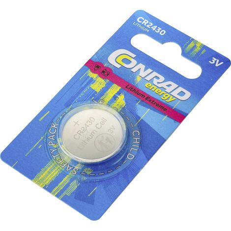 Conrad energy Pile bouton CR 2430 3 V 1 pc(s) 290 mAh lithium CR2430 Y264262 (1/3)