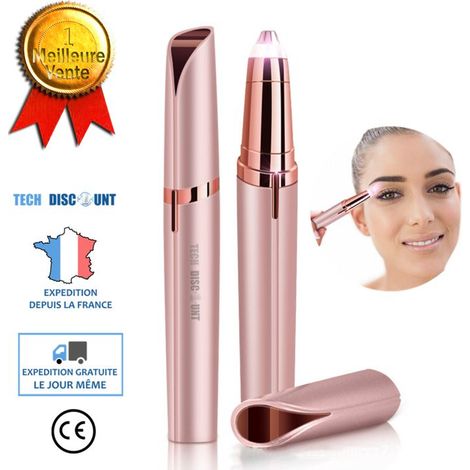 Épilateur sourcils électrique femme rasoirs tondeuse brows - TepidBee - visage rouge à lèvres épilation doux mini tête amovible (1/4)