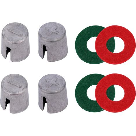 4pcs Cales Borne Batterie Voiture avec Identification Positive Négative, Cale Borne avec 4 Rondelles Manchons Anode Cathode Purs Accessoires Pièce Connexion pour Véhicules SUV Camping-Car (1/5)