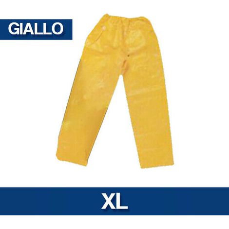 Pantaloni impermeabili da lavoro Brixo PVC - Colore Giallo - Taglia XL