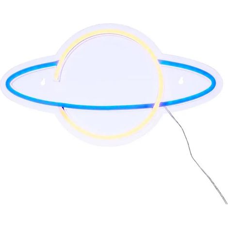 Néon LED Mural "Planet" 36cm Bleu (1/5)