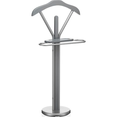 Valet FABIO, en métal laqué et MDF décor gris mat (1/4)