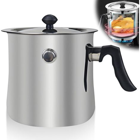Casserole à lait de 1,5 l avec couvercle, faitout avec sifflet, casserole à lait double paroi avec poignée en bakélite, mijoteuse, poêle à pudding, marmite à bain-marie en acier inoxydable pour gaz (1/5)