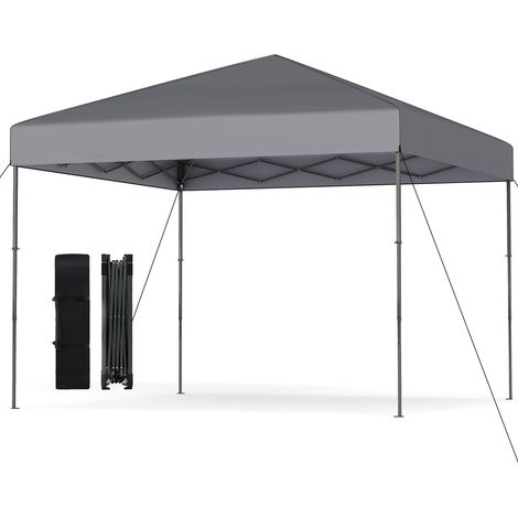 Padiglione pop-up con protezione UV50+, altezza regolabile, grigio