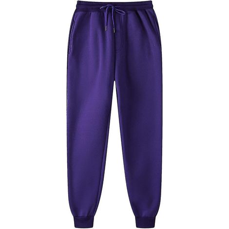 Pantalon homme, pantalon de survêtement, pantalon hip-hop, legging rembourré, pantalon décontracté - XL - Violet (1/5)
