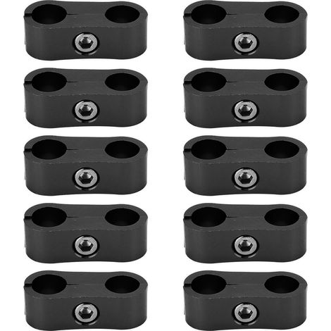 10 Stück Schlauchtrennerschellen 4AN Aluminiumlegierung Universal-Ölleitungs-Montageschelle für Wasserleitungen und Gasleitungen (1/5)
