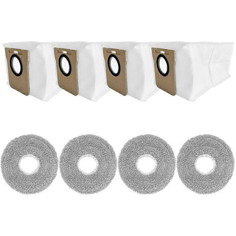 Lot de 8 sacs à poussière pour chiffons de nettoyage compatibles avec Xiaomi X20 Plus / X20 Max / X10+ / Mijia M30S/M40 et Dreame L10 Ultra / L20 Ultra / L30 Ultra (1/5)