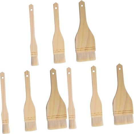 Ensemble de 9 pinceaux multi-usages pour churrasco, pâtisserie et cuisine : pinceau à huile, à sauces, à glaçages