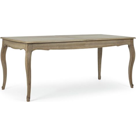 Table extensible bois de manguier massif finition naturelle Domika 180-225cm (1/5)