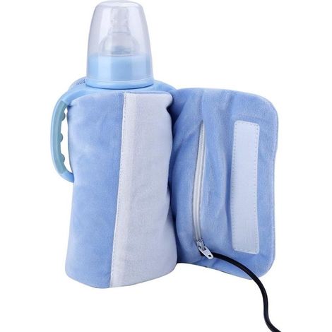 Calientabiberones - Calentador para bebés - Para alimentar al bebé fuera de casa - Alimentación USB - Tamaño compacto - Azul (1/5)