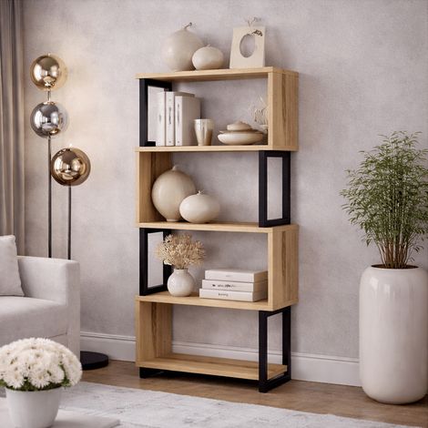 Bücherregal Ceylan Walnuss Melamin 80x128x22 cm