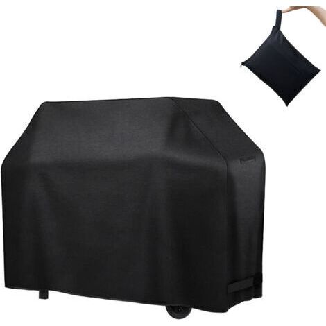 Housse de gril Imperméable à l'ombre Housse de gril polyvalente - Tissu 600D Oxford, 58 x 24 x 44 in, Convient à un gril de 58 pouces, Noir, 1pc