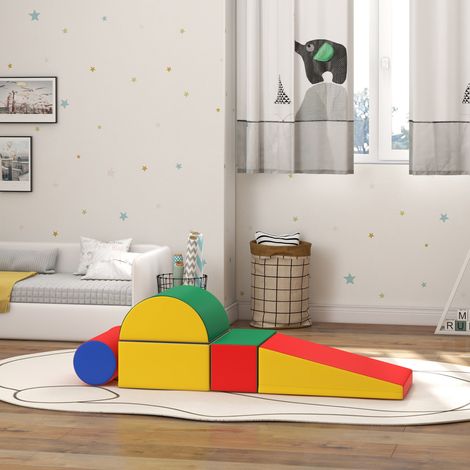 Module en 5 parties pour favoriser le développement de la motricité des bébés, parcours de motricité en mousse EPE pour enfants d'âge préscolaire, multicolore (1/5)