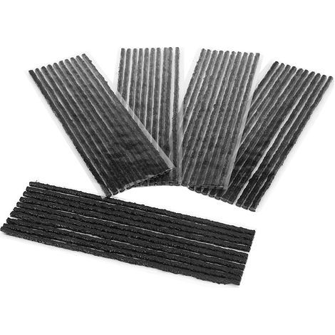 50pcs noir Tubeless pneu crevaison réparation joint bandes de caoutchouc voiture moto 2003.5mm (1/5)
