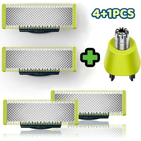 Pour One Blade Rasoir Lame Compatible Avec Oneblade De Remplacement Pro Lames Hommes, paquet de 4 + 1 (1/4)