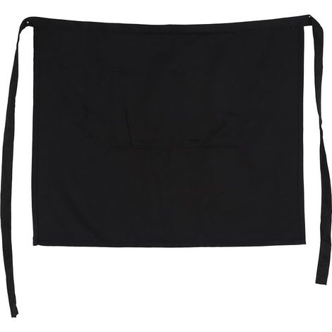 Tabliers Courts Noirs Demi-taille avec Poches Confortables pour la Maison, la Cuisine, le Pub, le café, le Serveur en Polyester pour Unisexe, Homme et Femme avec Deux Poches pour Gadgets (1/5)