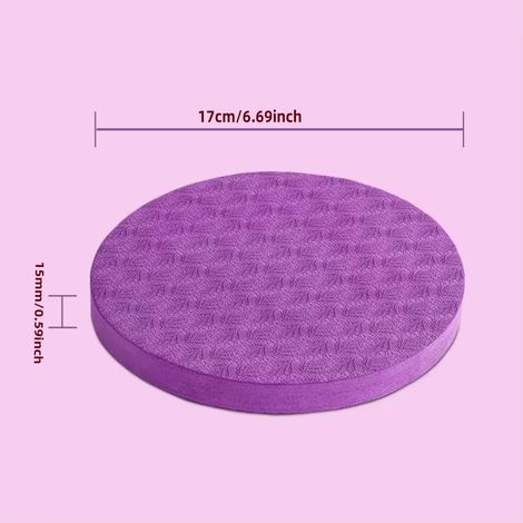 Genouillères de yoga (lot de 2), orthèses de Pilates en mousse, coussinets de yoga pour les genoux, tapis rond, tapis de fitness antidérapant. Convient pour le bureau, la maison, les genoux, les coude (1/4)