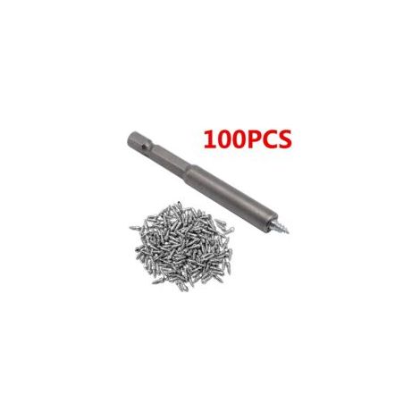 Adatto per 200 bulloni per pneumatici da 9 mm, dadi di fissaggio in carburo, antiscivolo e antigelo, adatto per auto/SUV/ATV/UTV, include strumento di installazione C Wuqx