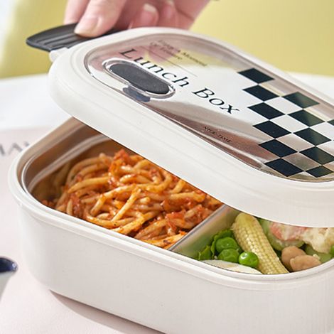 Nouvelle boîte à lunch/boîte à bento isotherme en acier inoxydable avec compartiments, adaptée aux cantines scolaires, portable et conçue pour les employés de bureau. (1/5)