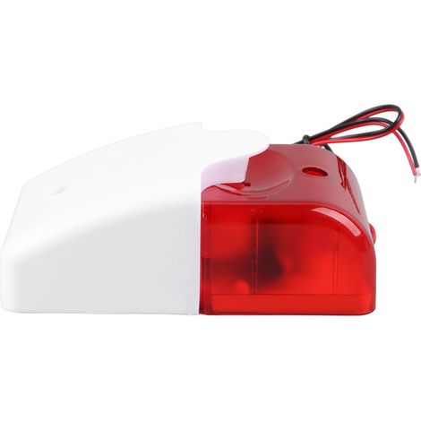 Sirène stroboscopique filaire 220 V avec gyrophare et avertisseur sonore pour système d'alarme domestique (1/5)