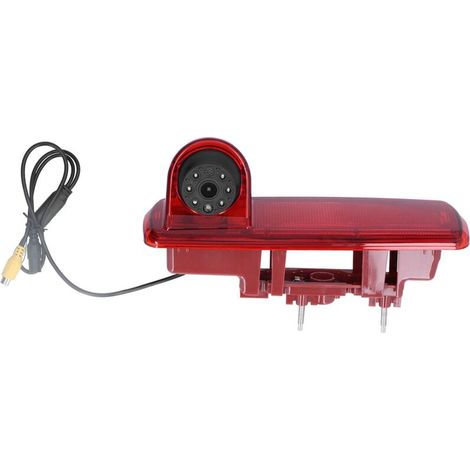 Caméra de recul, IP67 étanche 170 ° Grand Angle 8 IR LED Vision Nocturne ABS Anti-poussière caméra de recul feu Stop pour Remplacement de Voiture pour Opel Vivaro 2014