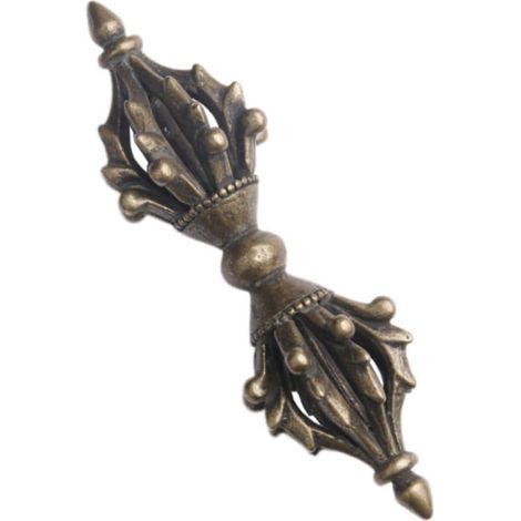 Vajra Pestle Laiton Vintage Décoration Bouddhiste Tibétaine pour Bureau Élégant et Cadeau de (1/5)
