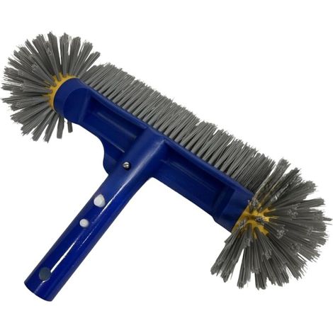 Brosse de Nettoyage de Piscine, Tête de Brosse Piscine, 13" en Nylon pour Les Carreaux d'angle, Baignoires, Piscines Thermales, Sols sans Effort (1/5)