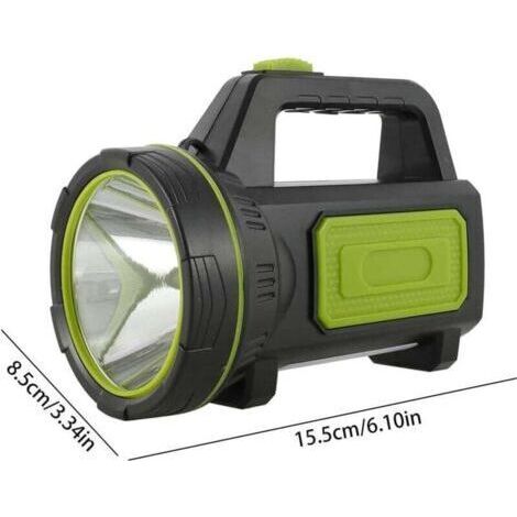 NALOOKAMIC Lampe Torche Led Ultra Puissante Rechargeable USB 135000 Lumens 6000 mah avec Lumière Latérale Lampe de Poche Etanche Haute Puissance pour Urgence Randonnée Camping Chasse TRIMEC