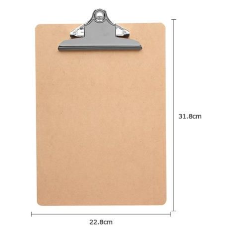 Presse-papiers, bloc-notes, A4, format portrait, carton, recyclable, clip rétro, 1 unité (1/4)