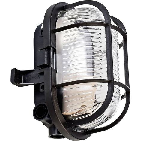 DEKO LIGHT SYRMA OVAL SCHWARZ 401012 PLAFONNIER EXTÉRIEUR, APPLIQUE EXTÉRIEURE E27 NOIR (1/3)