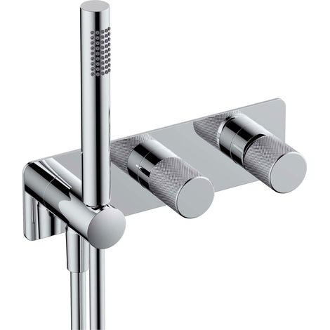 RAK Amalfi Chrome Horizontal Concealed Thermostatic Dual Control Shower Valve with Handset - RAKAMA3305C (1/2)