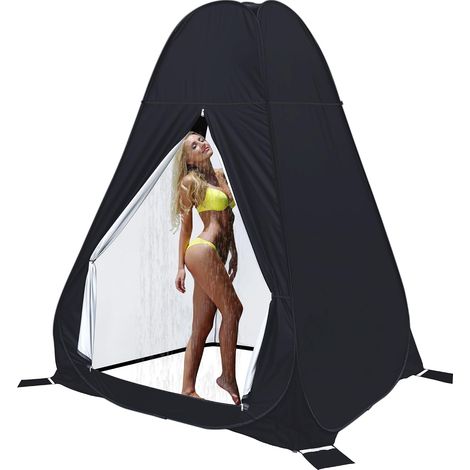 Tente de Douche 190×120×120cm/ 213×150×150cm Pop Up Tente Douche Camping Portable Toilet Cabine Douche Camping Car Tente de Douche pour Pêche Exterieur WC Plage Randonnée Bain L'extérieur (1/5)