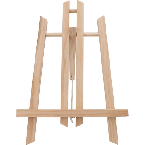 Small Easel 30cm/11.8in Wood Color Pine Material Embedded Screw Design Trapezoidal Painting Stand for Displaying Signs (1/5)