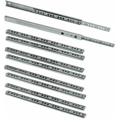 Coulisse pour tiroirLot de 5 paires (10 pièces) Coulisses/Glissières à Billes Extrait Partie 17mm x 278mm pour Tiroir, Zingué (1/4)