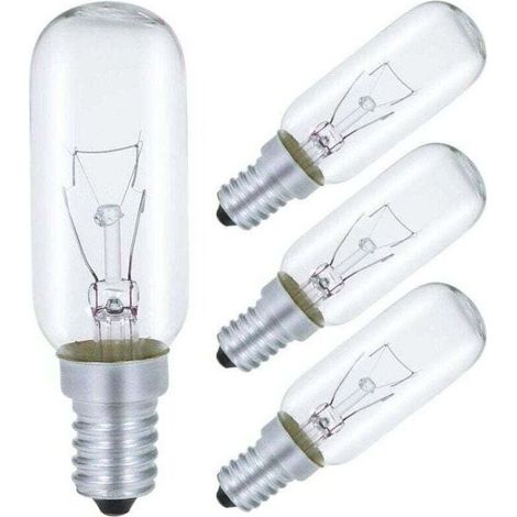 Ampoule Pour Hotte Aspirante E14 40W, T25 230V Ampoule Incandescence Blanc Chaud 2700K Dimmable, Lot de 4 (1/4)