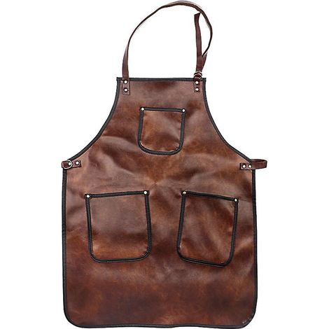 tablier De Chef Pour Hommes Femmes Tablier En Cuir Impermable Avec Poches Sangles Croises Pour Cuisine Barbecue Cuisine Barbier Barista Tablier Tr (1/5)
