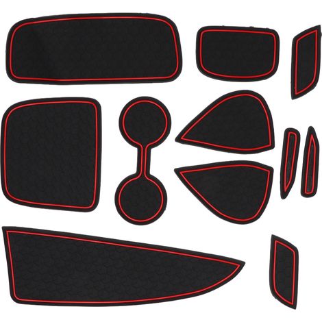 11pcs Set PVC Anti-Dérapant Tapis de Vide-Poches et Console Centrale pour Yaris 2020-2021, Protection Intérieure, Kit de Remplacment (1/5)