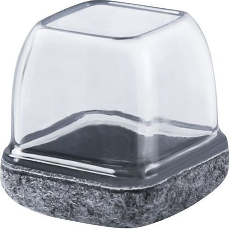 24 pièces Protection Pied de Chaise Carré, Patin de Chaise Protections Tampon de Sol, Protections de Sol en Silicone Transparent, réduire Les Rayures (19-25mm) (1/5)