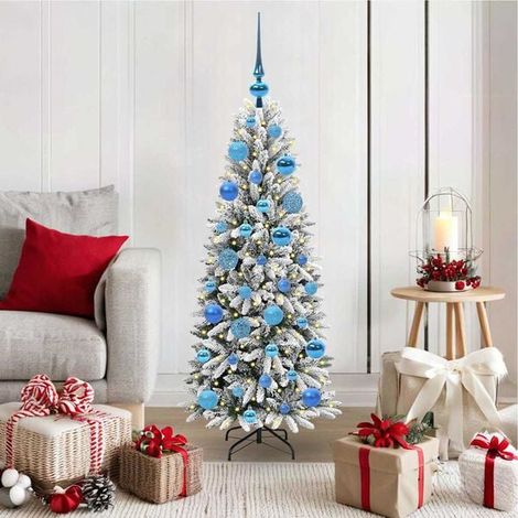 Sapin de Noël Artificiel Blanc 120 cm, Décoration de Noël (1/5)
