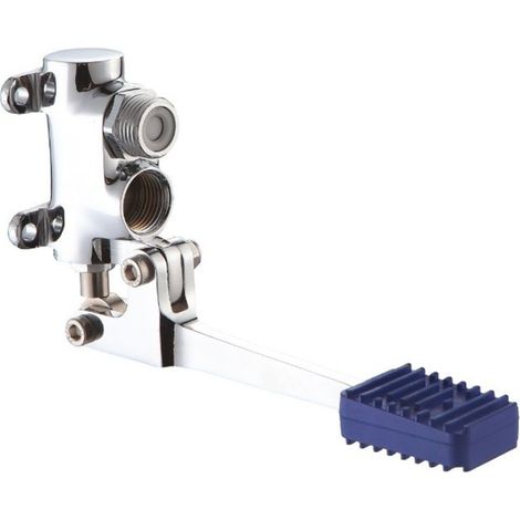 Robinet à pied froid réversible raccords chromés 1/2" M-F  Tecom