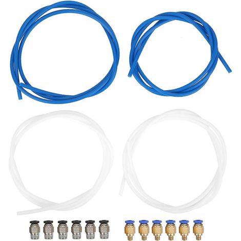 PTFE-Schläuche, 6 PC4M6-Steckverbinder, 6 PC4M10-Steckverbinder – Zubehör für 3D-Drucker