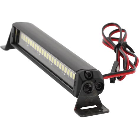 Barre de Lumière LED Super Brillante, avec une Lampe à Toit 25 pour la Voiture de Robot 1/10, Alliage en Aluminium, DC 5-14V Applicable pour SCX10 (1/5)