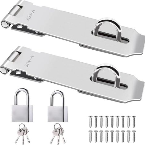 Vorhängeschloss Haspe 4 Zoll Edelstahl 304 für Tür, Schrank, Tor