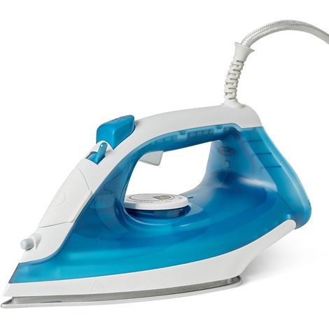 Fer à Vapeur Avec Semelle Antiadhésive, 1 800W, 20g de Vapeur Continue, Réservoir de 200ml, Bleu (1/5)