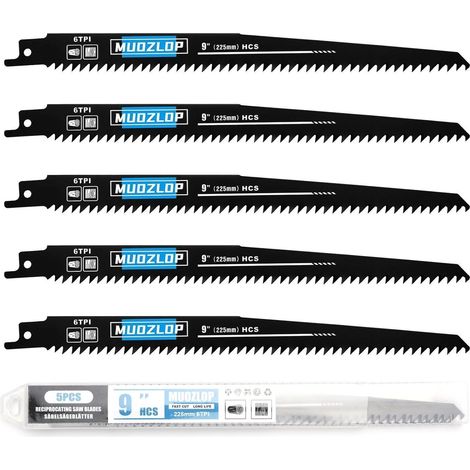 Säbelsägeblätter Set Pack Säbelsäge Holz 6TPI,225mm 5 (1/5)