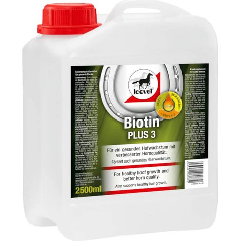 Leovet Biotin PLUS 3 2 5000 ml Croissance saine des sabots des chevaux Qualité de la corne Zinc Oméga